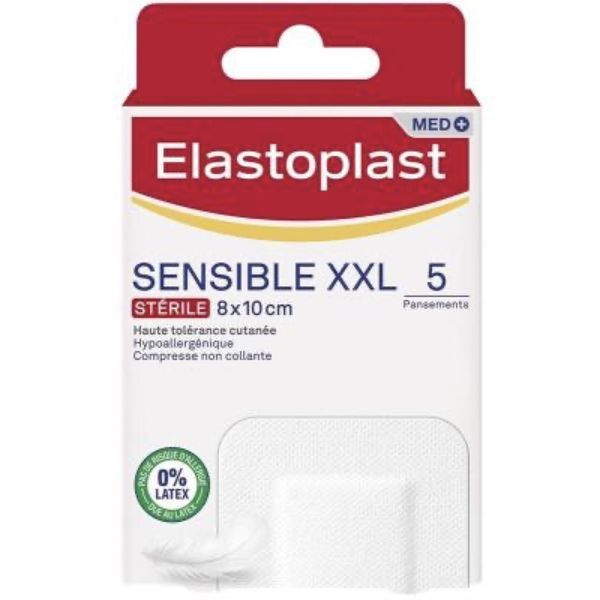 ELASTOPLAST MED+ SENSIBLE XXL Pansement hypoallergénique, stérile pour peau sensible, bt 5