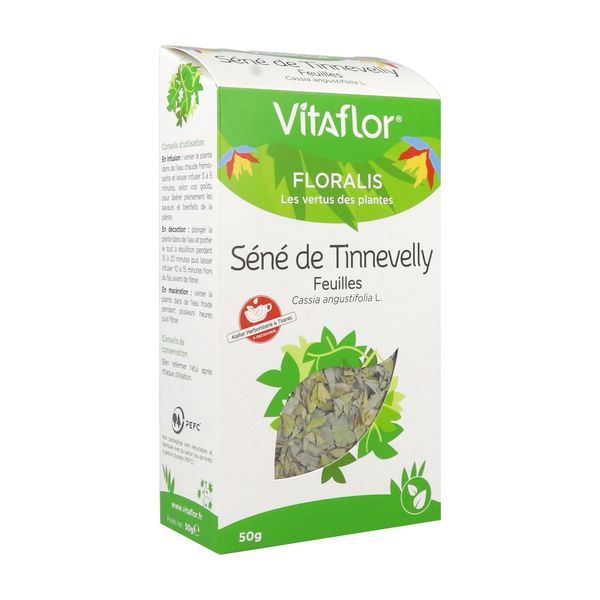 SENE DE TINNEVELLY FEUILLE VITAFLOR Feuille de séné de Tinnevelly, vrac, vrac, bt 50 g