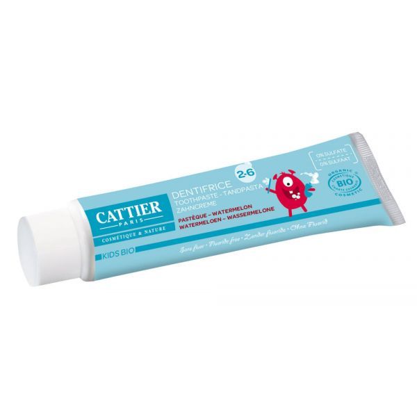 Cattier Dentifrice 2 - 6 ans, goût pastèque BIO - tube 50 ml