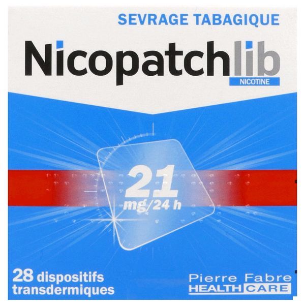 Nicopatchlib 21 Mg/24 Heures (Nicotine) Dispositif Transdermique Dispositif Transdermique En Sachet (Papier / Polyester / Aluminium / Resine De Copoly