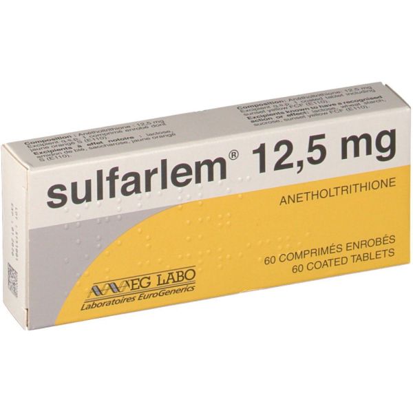 Sulfarlem 12,5 Mg (Anetholtrithione) Comprimes Enrobes B/30