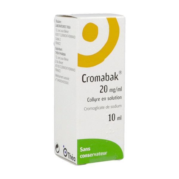CROMABAK Collyre en solution 20 mg/ml, flacon 10 ml