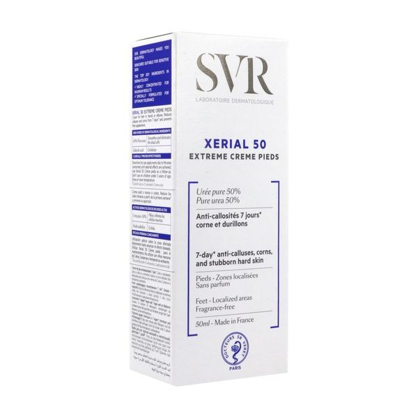 XERIAL 50 EXTREME CREME PIEDS Crème podologique à 50 % d'urée pure, tube 50 ml