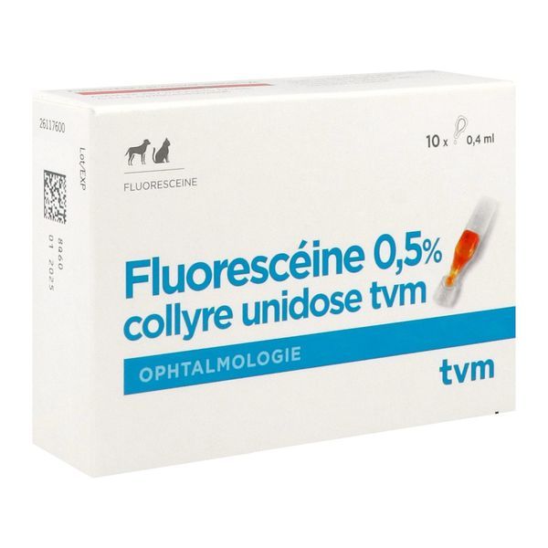 Fluoresceine 0,5% Collyre Unidose Tvm Fl Unidos Polyethylene 0,4 Ml 10