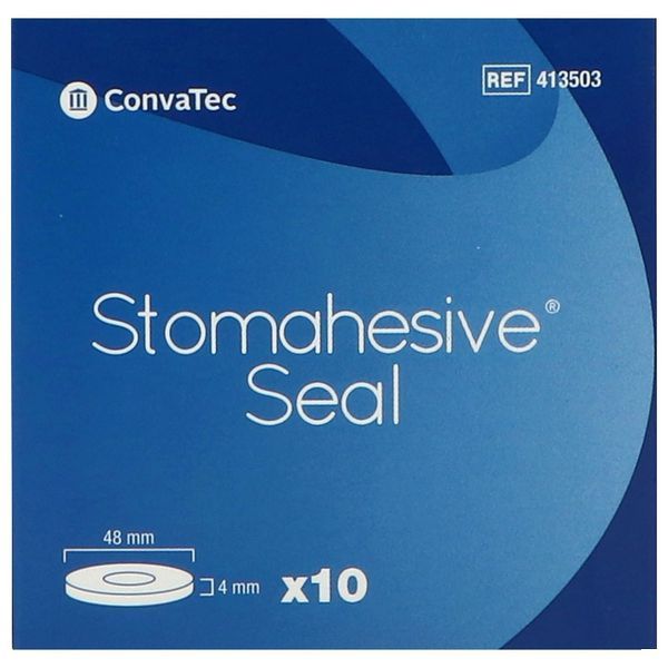 STOMAHESIVE SEAL ANNEAU Anneau protecteur cutané standard, à usage unique, 48 mm, épaisseur 4 mm (ref. 413503), bt 10