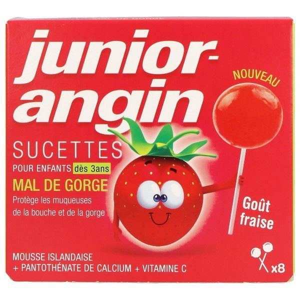 JUNIOR ANGIN BOITE 8 SUCETTES