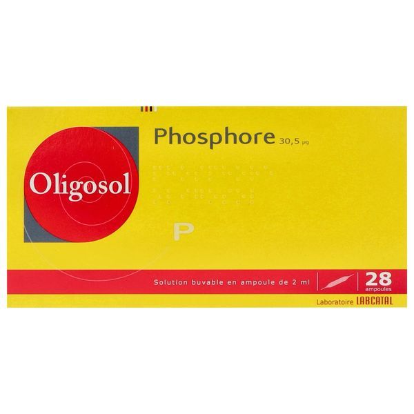 PHOSPHORE OLIGOSOL Solution buvable, boîte 28 ampoules 2 ml