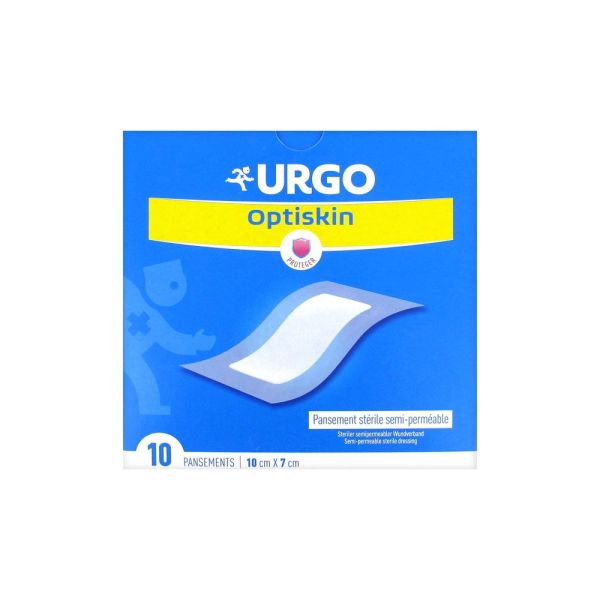 Urgo Optiskin Pansement Stérile Semi-Perméable 10 x 7 cm 10 Pansements