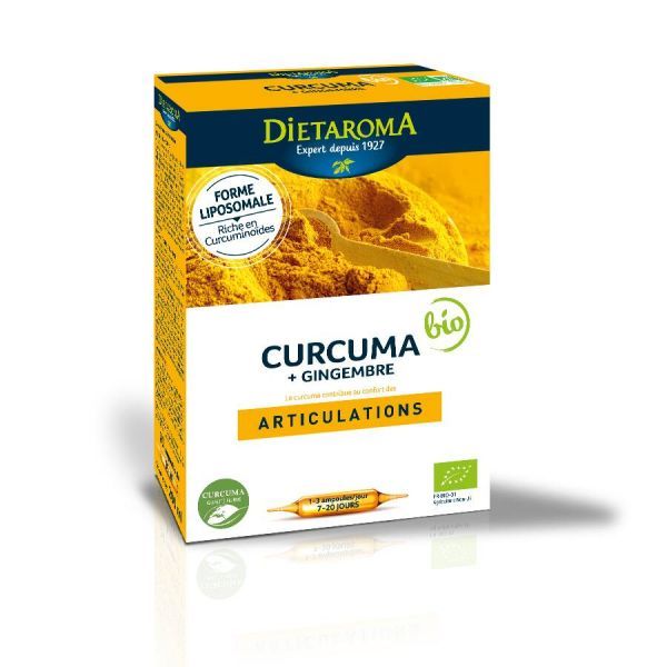 Dietaroma Curcuma sans poivre noir - 20 ampoules