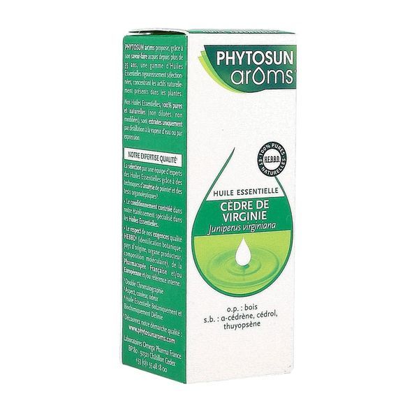 PHYTOSUN AROMS HUILE ESSENTIELLE Huile essentielle de cèdre de virginie, fl 5 ml