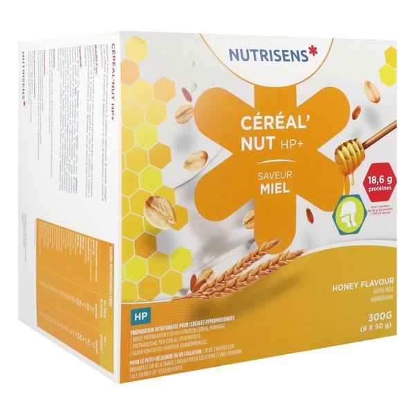 NUTRISENS CEREAL' NUT' HP+ Denrée alimentaire destinée à des fins médicales spéciales, miel, bt 300 g