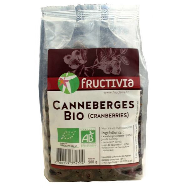 Fructivia Cranberries entières BIO - sachet 500 g
