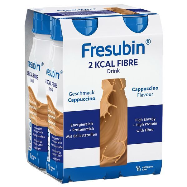 FRESUBIN 2 KCAL FIBRE DRINK Denrée alimentaire destinée à des fins médicales spéciales, cappuccino, 200 ml x 4