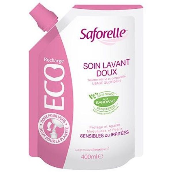 Saforelle Soin Lavant Doux Recharge  400 Ml 1