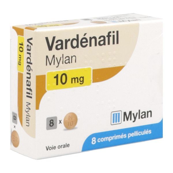 MYLAN VARDENAFIL 10MG BOITE DE 8 COMPRIMES