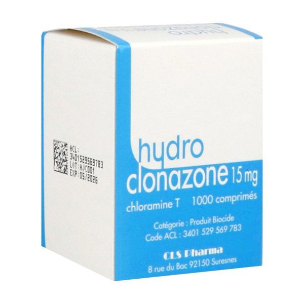 CLS HYDROCLONAZONE 15MG COMPRIME BOITE 1000