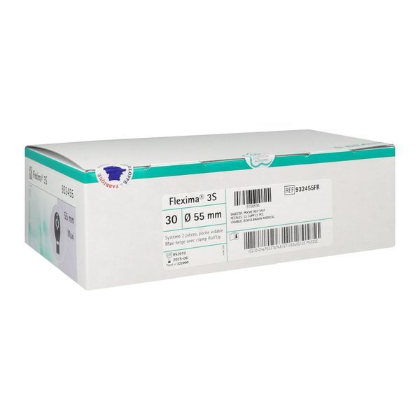 FLEXIMA 3S MAXI ROLL'UP Poche vidable, système 2 pièces avec anneau flottant, opaque, diamètre 55 mm (ref. 932455FR), bt 30