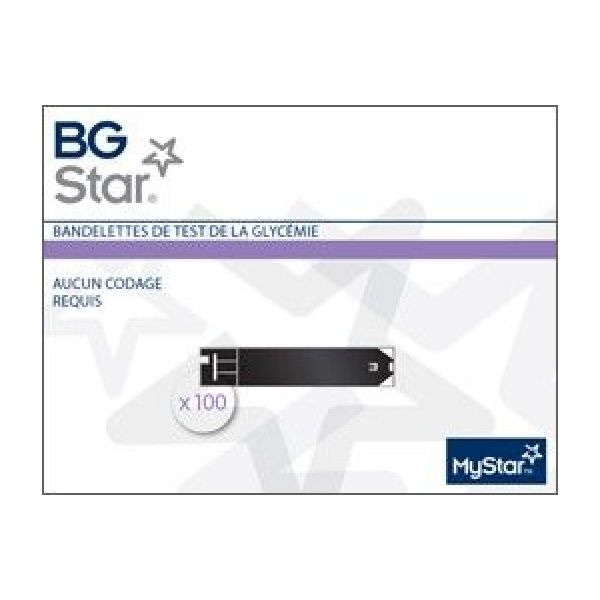 Bgstar Bandelettes Pour Autocontrole Du Sucre Fl 100