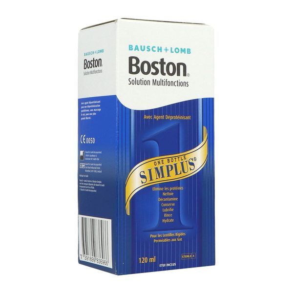 Boston Simplicity Pour Entretien Des Lentilles Rigides Sol Fl 120 Ml 1