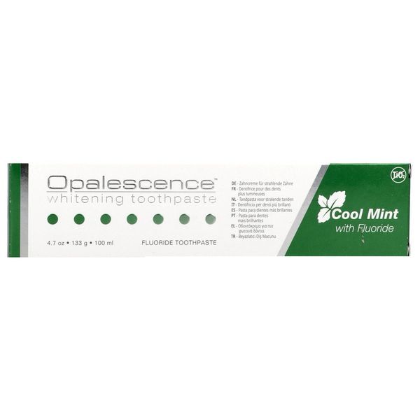 OPALESCENCE COOL MINT Dentifrice fluoré blanchissant, fraîcheur menthe, tube 121 ml