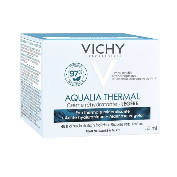 AQUALIA THERMAL CREME REHYDRATANTE LEGERE Crème réhydratante, texture légère, pot 50 ml