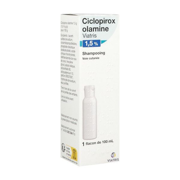 CICLOPIROX OLAMINE VIATRIS Shampoing 1,5 %, flacon 100 ml