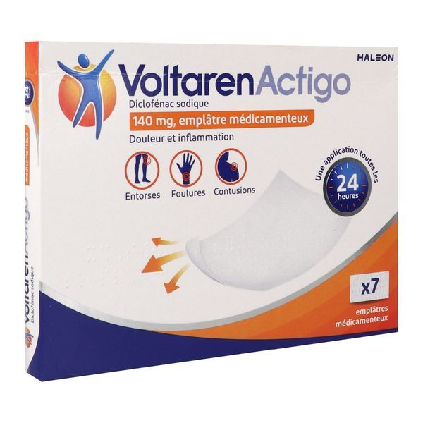 VOLTARENACTIGO 140 mg emplatre medicamenteux B/7