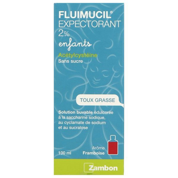 Fluimucil Expectorant Acetylcysteine 2 % Enfants Sans Sucre Solution Buvable 1 Flacon(S) En Verre Brun Avec Gobelet(S) Doseur(S) Polypropylene De 100 