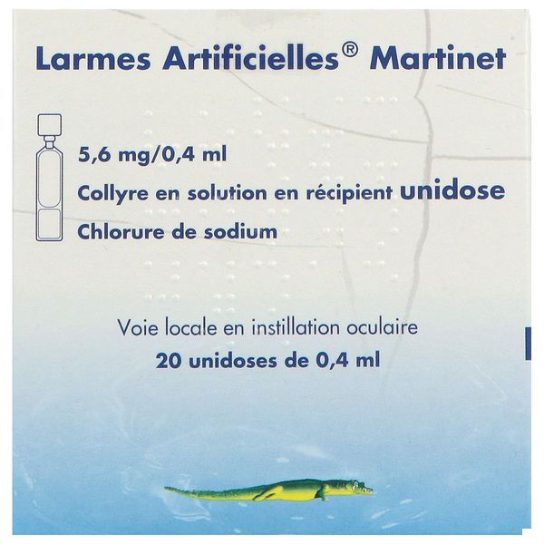 LARMES ARTIFICIELLES MARTINET Collyre 5,6 mg/0,4 ml, boîte 20 unidoses 0,4 ml