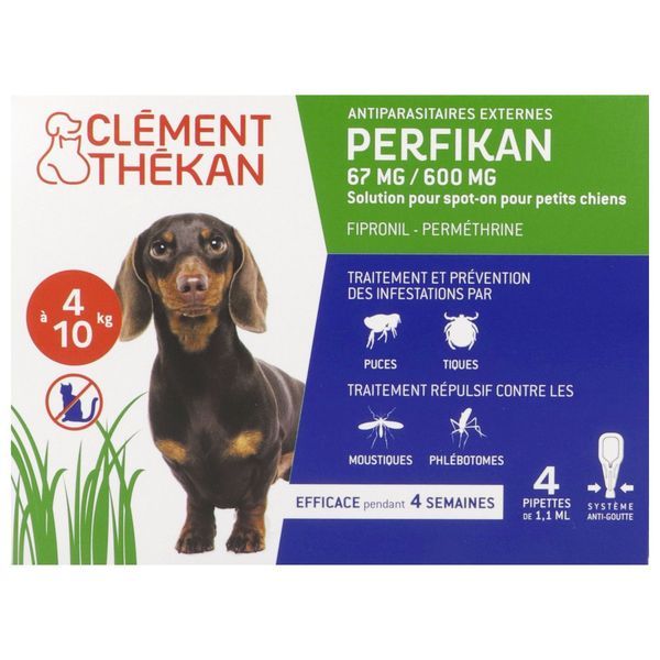Perfikan 67Mg/600Mg Solution Pour Spot-On Pour Petits Chiens Pipette 1,1 Ml 4