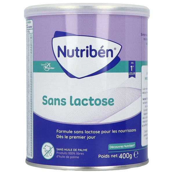 Nutriben Sans Lactose - Sans Huile De Palme Lait Pdr 400 G 1