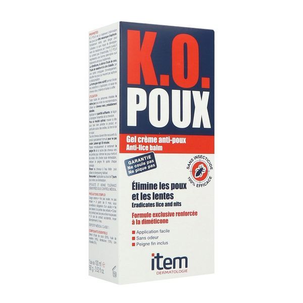 Item Dermatologie KO Poux Gel Crème Anti-Poux 100 ml