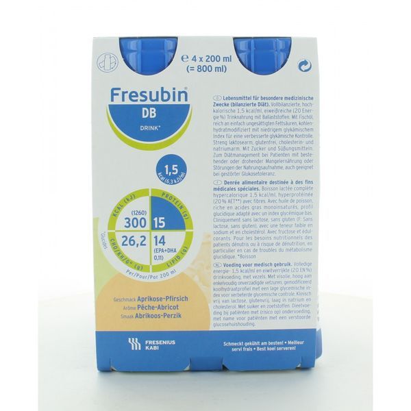 FRESUBIN DB DRINK PECHE ABRICOT 200mlx4