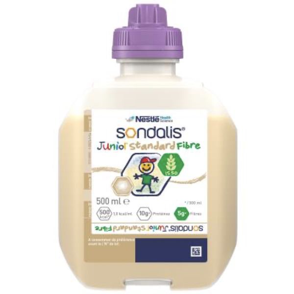 SONDALIS JUNIOR STANDARD FIBRE Denrée alimentaire destinée à des fins médicales spéciales, poche 500 ml