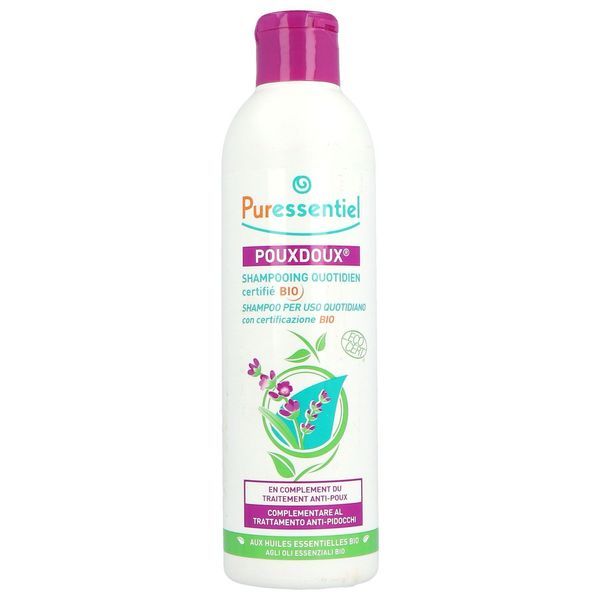 PURESSENTIEL POUXDOUX SHAMPOING QUOTIDIEN BIO Shampoing aux huiles essentielles bio, pures et naturelles, fl 200 ml