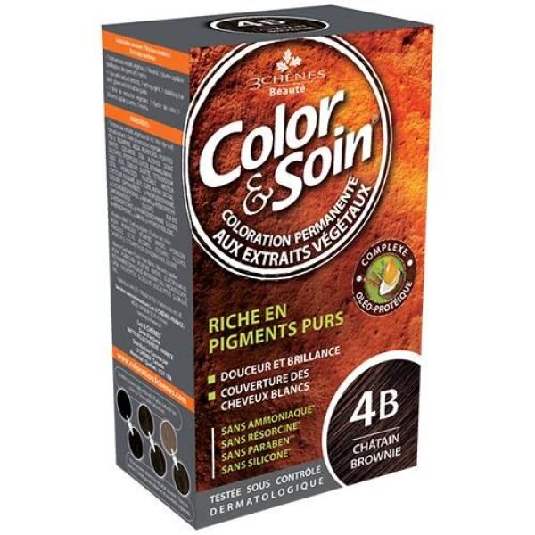 3 Chenes Color & Soin 4 B - Châtain brownie - 135 ml