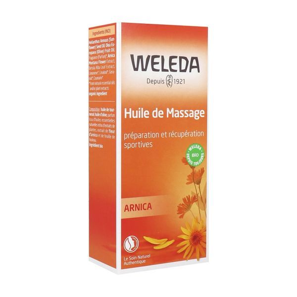 WELEDA ARNICA HUILE DE MASSAGE Huile de massage à l'extrait de fleur d'arnica bio, fl 200 ml