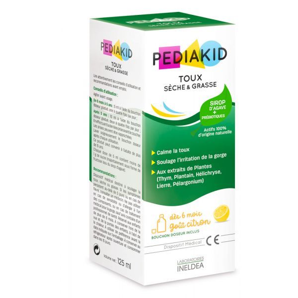 Pediakid Sirop Pediakid : Toux sèche et grasse 125 ml