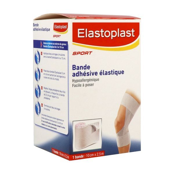 ELASTOPLAST BANDE Bande de contention adhésive, élastique en longueur, 2,5 m x 10 cm, unité