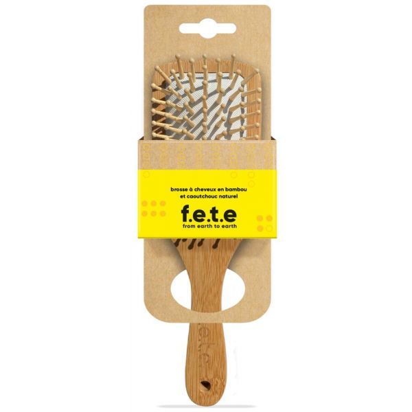 F.E.T.E From Earth To Earth Brosse à cheveux en bambou, grand format