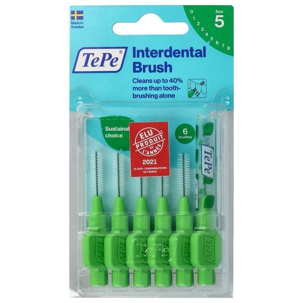 Tepe Interdental Brush 0,8Mm Vert (Brossette Interdentaire) Bros/Dent 6