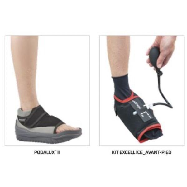 PODALUX II ICE KIT Chaussure thérapeutique de décharge partielle de l'avant pied + kit cryothérapie, pointure 39-40 (ref. 82-1042-3), unité