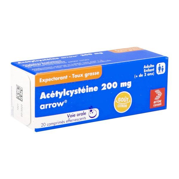 Acetylcysteine Arrow 200 Mg Comprime Effervescent B/20