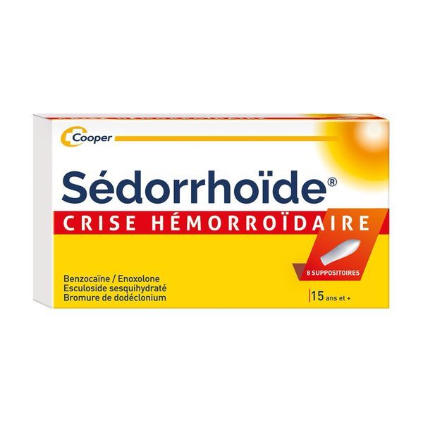 SEDORRHOIDE CRISE HEMORROIDAIRE SUPPOSITOIRE B/8