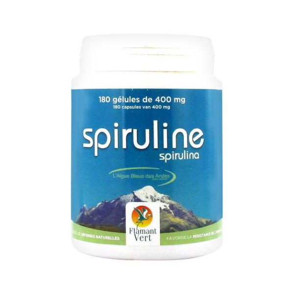 Flamant vert - Spiruline - 180 gélules à 400 mg