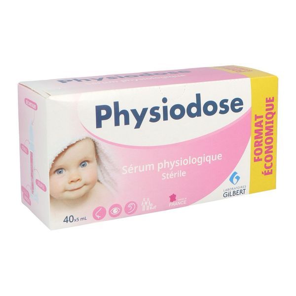 PHYSIODOSE UNIDOSE Solution nasale et ophtalmique de chlorure de sodium à 0,9 %, unidose, bt 40