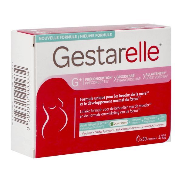 GESTARELLE G+ Capsule, complément alimentaire à base d'oméga 3, vitamines et minéraux, bt 30