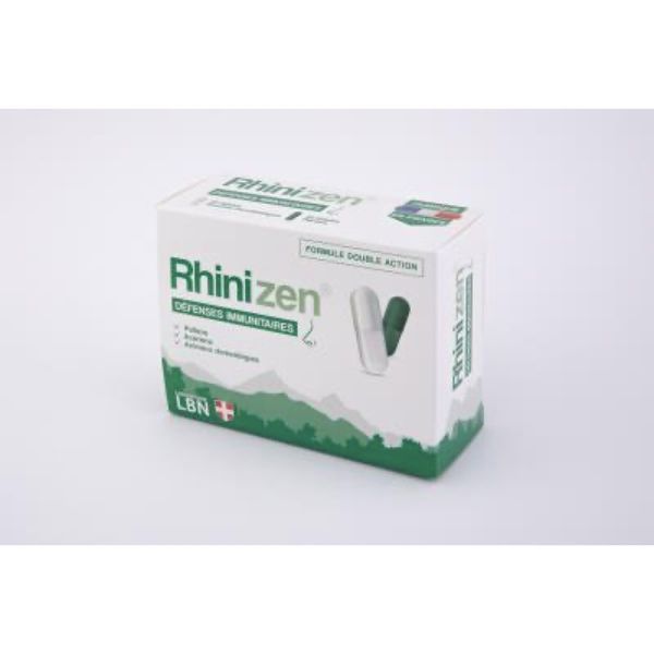 RHINIZEN DEFENSES IMMUNITAIRES Gélule, complément alimentaire à base de souche microbiotique et de plantes, bt 60 (30 + 30)