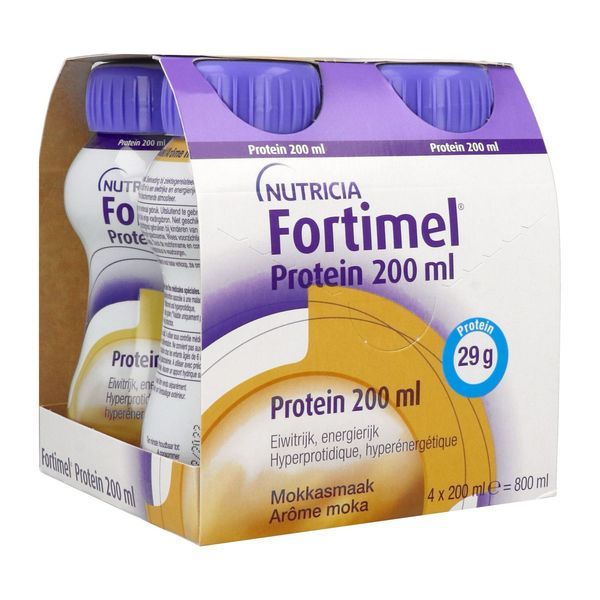 FORTIMEL PROTEIN 2.4 KCAL Denrée alimentaire destinée à des fins médicales spéciales, saveur moka, 200 ml x 4