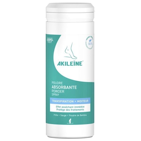 AKILEINE TRANSPIRATION MOITEUR POUDRE ABSORBANTE Poudre podologique absorbante, fl 75 g